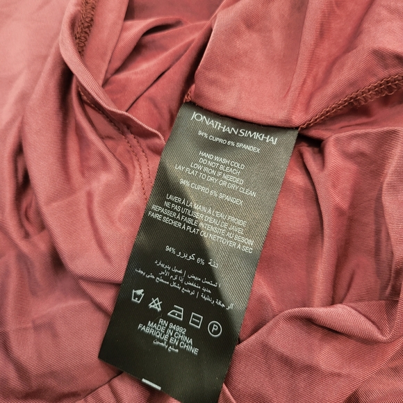 Jonathan Simkhai STANDARD Caden Slinky Jersey Cut Out Top in Plum XS NWT - Picture 8 of 8